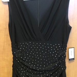 Black V-Neck Jumpsuit with Beading